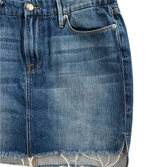 Good American Blue Denim Mini Skirt - Picture 2 of 11
